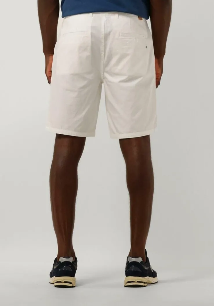 gebroken wit scotch & soda korte broek stuart - garment-dyed cotton-blend twill short