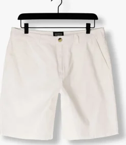 gebroken wit scotch & soda korte broek stuart - garment-dyed cotton-blend twill short