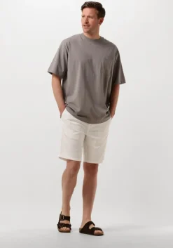 gebroken wit scotch & soda korte broek stuart - garment-dyed cotton-blend twill short