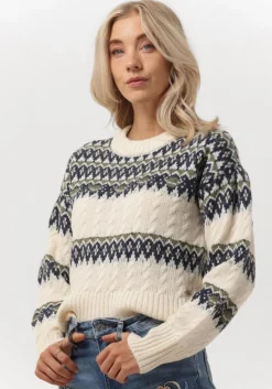 gebroken wit scotch & soda trui fair isle knitted cable pullover