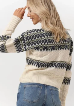 gebroken wit scotch & soda trui fair isle knitted cable pullover