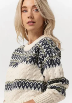 gebroken wit scotch & soda trui fair isle knitted cable pullover