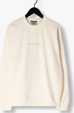 gebroken wit scotch & soda sweater logo front chest sweatshirt