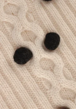 gebroken wit scotch & soda trui stitch and bobble placement wool blend pullover