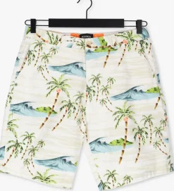 gebroken wit scotch & soda korte broek fave printed pima cotton shortk