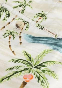 gebroken wit scotch & soda korte broek fave printed pima cotton shortk