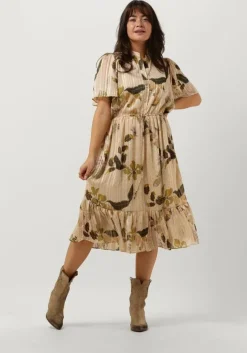 gebroken wit second female midi jurk brezza dress