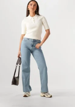 gebroken wit selected femme top slfhelen 2/4 knit collar