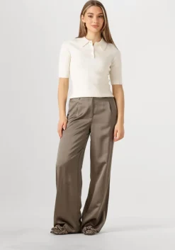 gebroken wit selected femme top slfhelen 2/4 knit collar