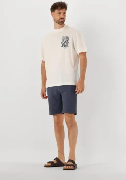 gebroken wit selected homme t-shirt slhrelaxwill license ss o-neck tee