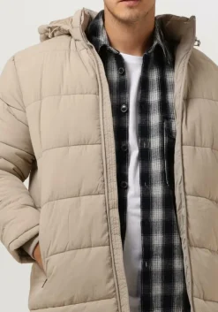 gebroken wit selected homme gewatteerde jas slhcooper puffer coat w noos