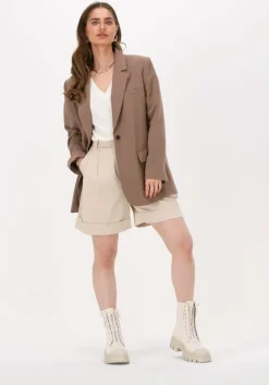 gebroken wit simple t-shirt jersey top