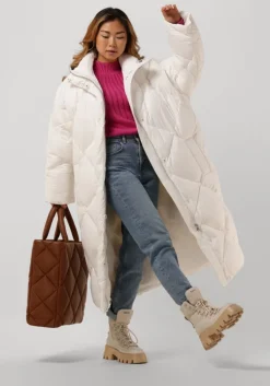 gebroken wit stand studio gewatteerde jas anissa coat