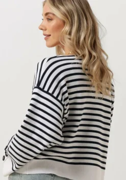 gebroken wit summum trui oversized sailor sweater nautical knit