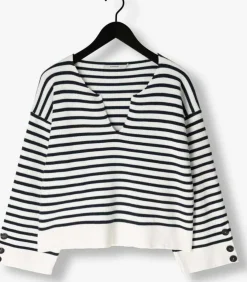 gebroken wit summum trui oversized sailor sweater nautical knit