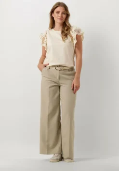 gebroken wit summum t-shirt jersey top tee with lace