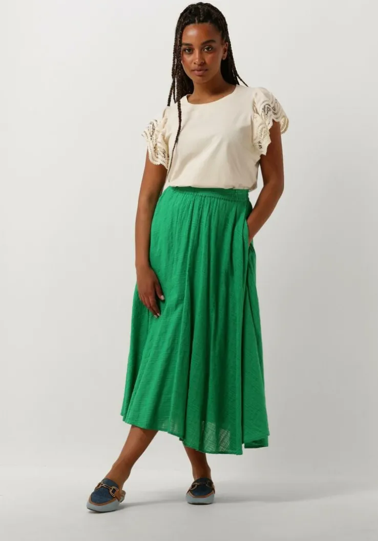 gebroken wit summum t-shirt jersey top tee with lace