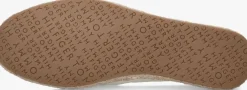gebroken wit tommy hilfiger espadrilles th logo leather espadrille