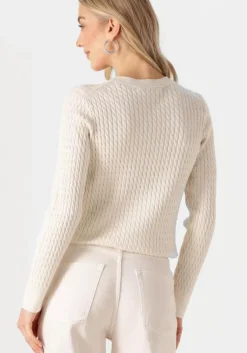 gebroken wit tommy hilfiger trui co cable fine cg