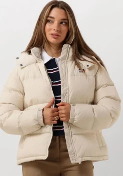 gebroken wit tommy jeans gewatteerde jas tjw alaska puffer ex