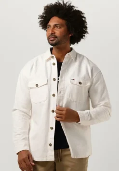 gebroken wit tommy jeans overshirt tjm soft casual overshirt