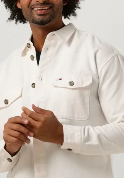 gebroken wit tommy jeans overshirt tjm soft casual overshirt