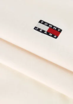 gebroken wit tommy jeans t-shirt tjm reg badge tee ex