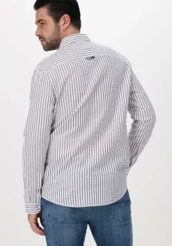 gebroken wit tommy jeans casual overhemd tjm casual stripe shirt