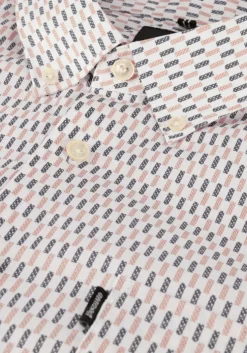 gebroken wit vanguard klassiek overhemd long sleeve shirt print on poplin stretch