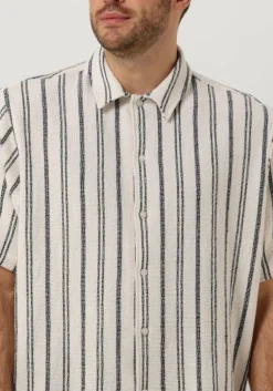 gebroken wit woodbird casual overhemd wbsunny knipe shirt