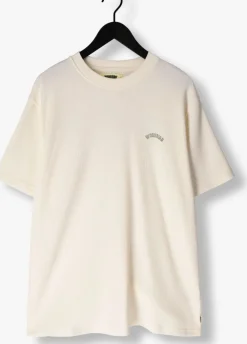 gebroken wit woodbird t-shirt wbbaine waffel tee