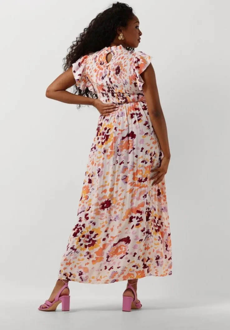 gebroken wit y.a.s. maxi jurk yastiera ss long dress