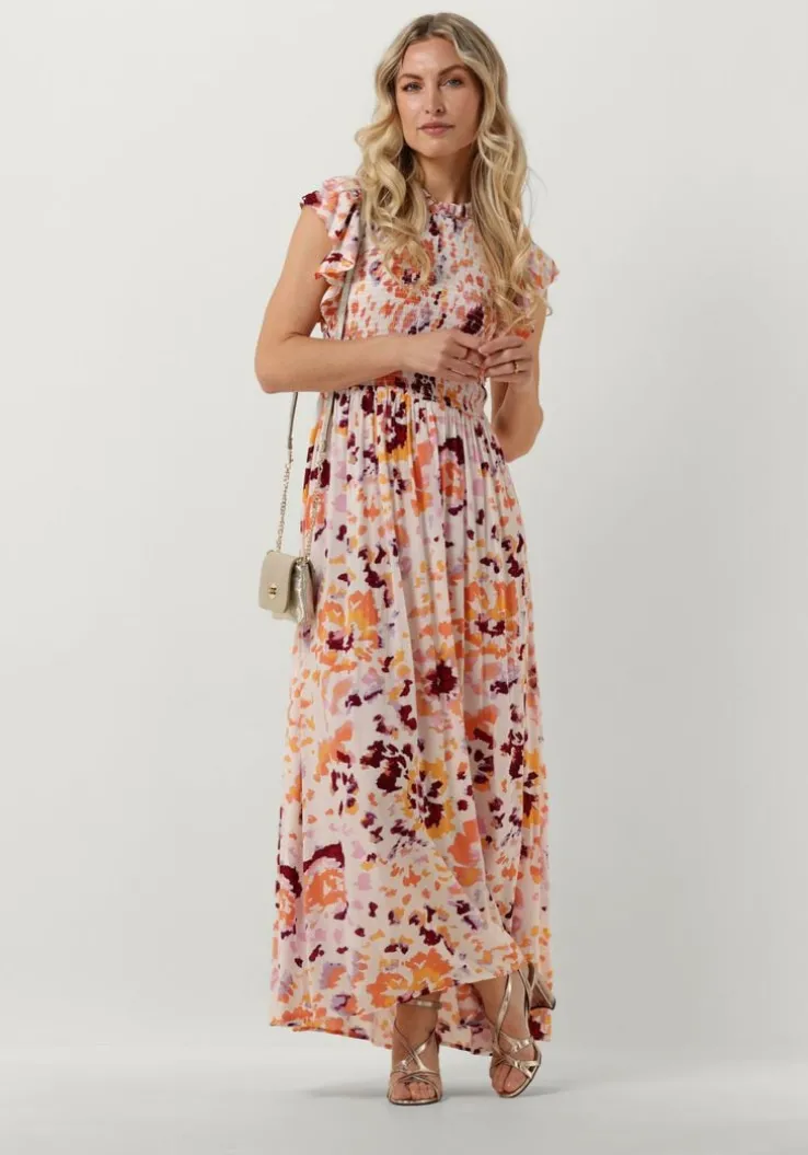 gebroken wit y.a.s. maxi jurk yastiera ss long dress