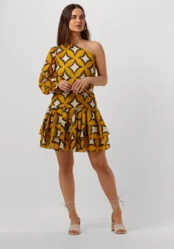 gele amaya amsterdam mini jurk cherry dress