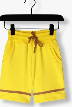 gele carlijnq korte broek basic - bermuda with taping