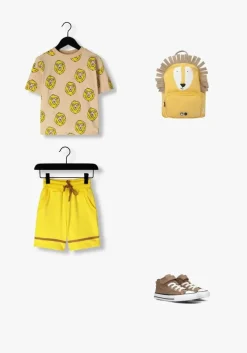 gele carlijnq korte broek basic - bermuda with taping