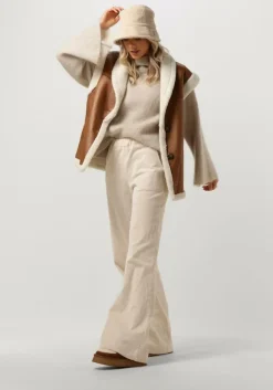 gele circle of trust pantalon lois wide leg rib