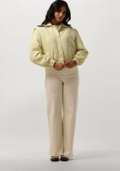 gele colourful rebel jack yuka boucle bomber jacket