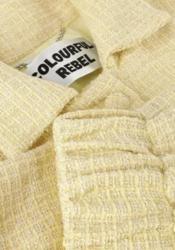 gele colourful rebel jack yuka boucle bomber jacket