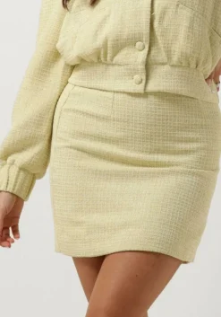 gele colourful rebel minirok trista boucle mini skirt