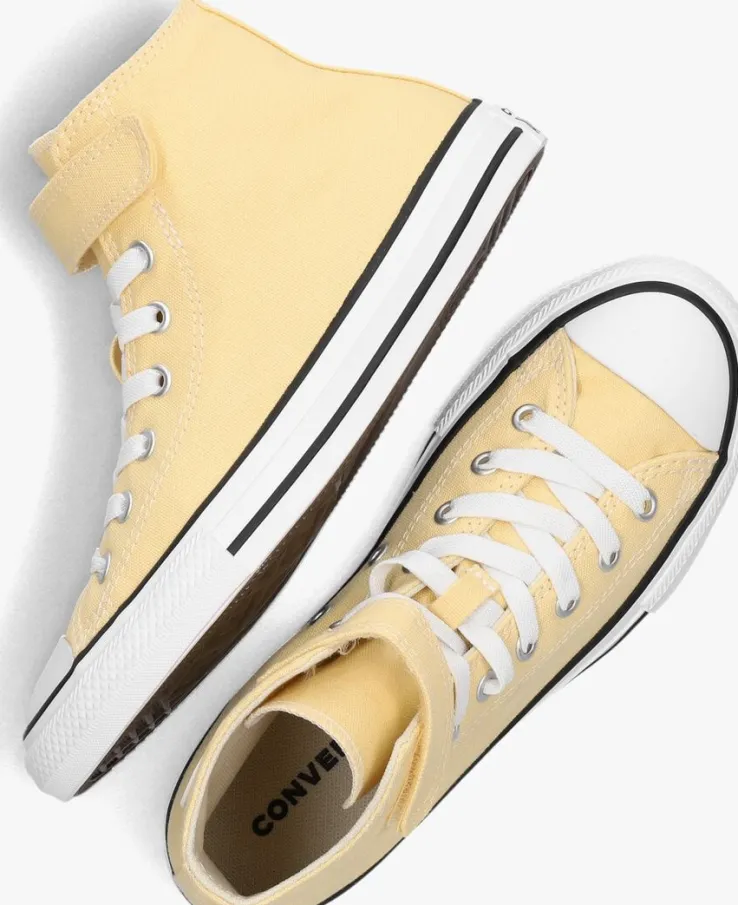 gele converse hoge sneakers chuck taylor all star girl