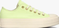 gele converse lage sneakers chuck taylor all star lift ox