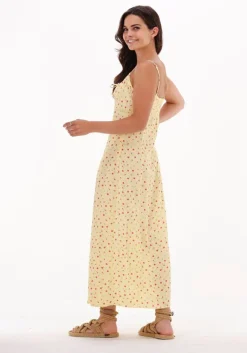 gele envii maxi jurk ensapphire sl dress aop 6696