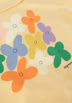 gele jelly mallow trui flower half-zip