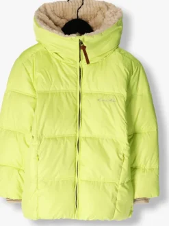 gele like flo gewatteerde jas amaya flo girls short fancy hooded jacket