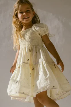 gele marmar copenhagen midi jurk dyman