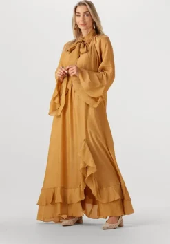 gele mes demoiselles maxi jurk frelly