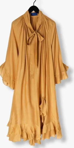 gele mes demoiselles maxi jurk frelly