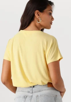 gele msch copenhagen t-shirt mschfenya modal v neck tee