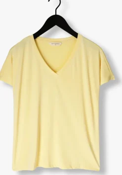 gele msch copenhagen t-shirt mschfenya modal v neck tee